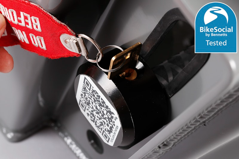 TufLuck - Tough Motorcycle Parking Lock - Wheel Lock & Ground Anchor